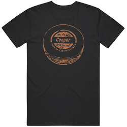 Cooper Puck Logo Distressed Cotton Unisex T Shirt