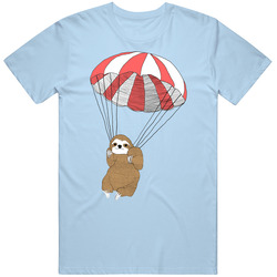 Parachuting Sloth Community Fun Tv Show Cotton Unisex T Shirt Parachuting Sloth Community Fun Tv Show Cotton Unisex T Shirt