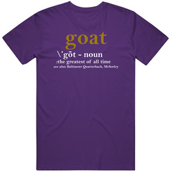 Trace Mcsorley Goat Definition Greatest Of All Time Quarterback Baltimore Football Fan Cotton Unisex T Shirt