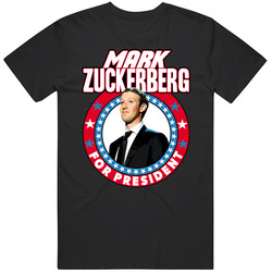 Mark Zuckerberg For President Facebook Ceo Campaign Parody Vintage T Shirt