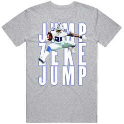 Jump Zeke Ezekiel Elliott Dallas Football Player Fan Vintage T Shirt