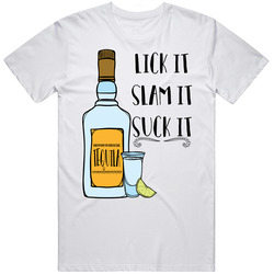 Lick It Slam It Suck It Tequila Vintage T Shirt