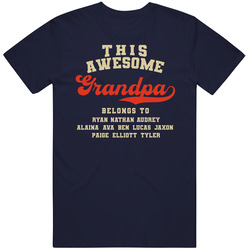 This Awesome Grandpa Belongs To Ryan Nathan Audrey Paige Vintage T Shirt