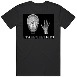 I Take Skelfies Selfies Funny X-ray Skeleton Vintage T Shirt