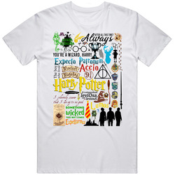 Harry Potter Book Novel Series Movie Symbol Character Mashup  Fan Vintage T Shirt