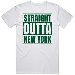 Straight Outta New York Nyj Football Team Color Popular Fan Parody Vintage T Shirt