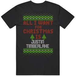 All I Want For Christmas Is Justin Vintage T Shirt