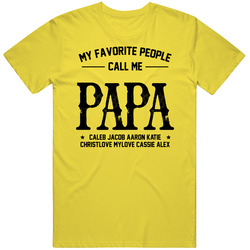 My Fav People Call Me Papa Custom Names Vintage T Shirt