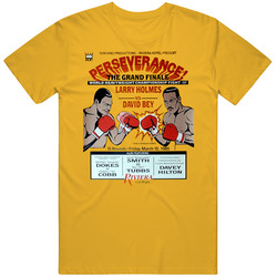 Perseverance Larry Holmes Vs David Bey 1985 Classic Boxig Vintage T Shirt