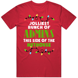 Jolliest Bunch Of Admins Funny Christmas Vintage T Shirt