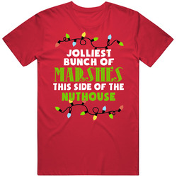 Jolliest Bunch Of Marshes Funny Christmas Vintage T Shirt