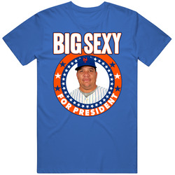 Big Sexy Bartolo Colon For President New York Nym Baseball Fan Vintage T Shirt