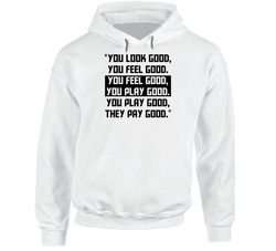 Deion Sanders You Look Good Hooded Sweatshirt Vintage Hoodie
