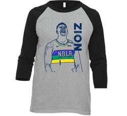 Zion Williamson Nola Favorite Player New Orleans Basketball Fan Raglan Vintage Raglan 3/4 Sleeve Shirt