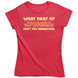 What Part Of Knitting Technique Don't You Understand Funny Knitter Vintage Ladies T Shirt