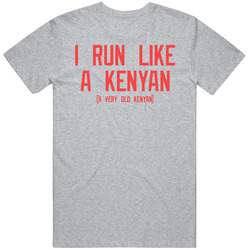 I Run Like A Very Old Kenyan Funny Runners Marathon Vintage T Shirt