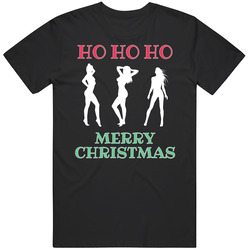 Ho Ho Ho Funny Sexy Santa Christmas Xmas Vintage T Shirt