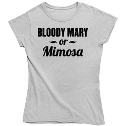 Bloody Mary Or Mimosa Funny Brunch Worn Look Vintage Ladies T Shirt