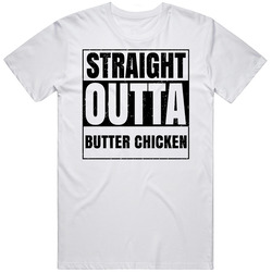 Straight Outta Butter Chicken Food Funny Vintage T Shirt Straight Outta Butter Chicken Food Funny Vintage T Shirt