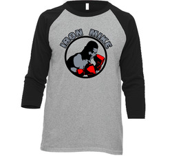 Mike Tyson Iron Mike Boxing Champion Fight Fan Raglan Vintage Raglan 3/4 Sleeve Shirt