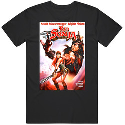Brigitte Nielsen Red Sonja Arnold Schwarzenegger Vintage T Shirt