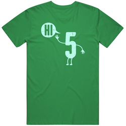 Hi Five 5 Funny Friends Celebration Team Work Distressed Vintage T Shirt