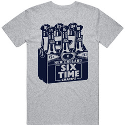New England Six Time Champs Beer Pack Vintage T Shirt