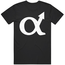 Alpha Male Symbol Worn Look Vintage T Shirt