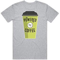 Powered By Coffee Funny Caffeine Lovers Vintage T Shirt