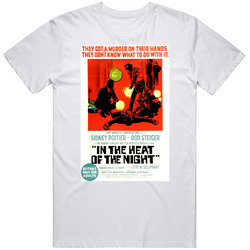 Poitier Steiger In The Heat Of The Night 60's Movie Vintage T Shirt