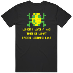 Frogger Retro Arcade Game What A Frog Looked Like Distressed Vintage T Shirt
