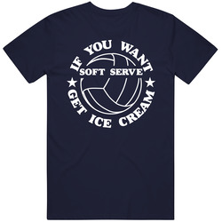 Soft Serve Ice Cream Funny Volleyball Vintage T Shirt