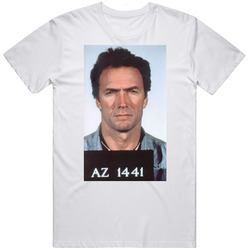 Clint Eastwood Escape Celebrity Mugshot Vintage Grunge Look Fan Vintage T Shirt