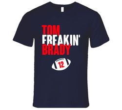 Tom Brady Tom Freakin Brady 12 New England Football Fan Vintage T Shirt