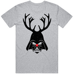 Darth Vader Deer Funny Xmas Christmas Scifi Geek Worn Look Vintage T Shirt