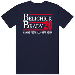 Belichick Brady 20 For President Making New England Football Great Again Fan Vintage T Shirt