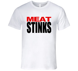 Meat Stinks Fun Roseanne Popular Tv Show Vintage T Shirt Meat Stinks Fun Roseanne Popular Tv Show Vintage T Shirt