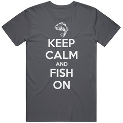 Keep Calm And Fish On Sport Game Fishing Vintage T Shirt