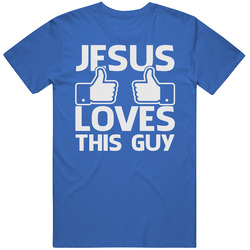 Jesus Loves This Guy Funny Christian Church Religion Vintage T Shirt