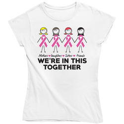 We're In This Together Breast Cancer Awareness Vintage Ladies T Shirt We're In This Together Breast Cancer Awareness Vintage Ladies T Shirt