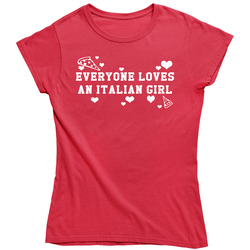 Everyone Loves An Italian Girl Fun Benchwarmers Movie Vintage Ladies T Shirt