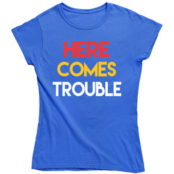 Here Comes Trouble Fun He Is Just Not That Into You Movie Vintage Ladies T Shirt