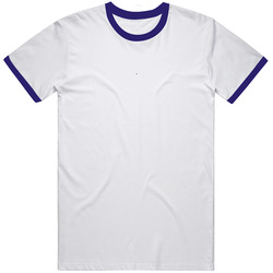 Ringer White Royal Blue Retro Vintage T Shirt