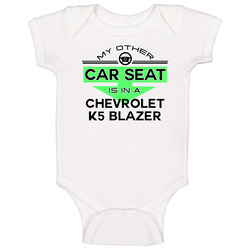 Car Seat In A Chevrolet K5 Blazer Funny Kids Car Vintage Car Baby One Piece