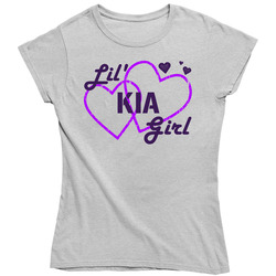 Lil Kia Girl Ladies Heart Car Lover Vintage Car Ladies T Shirt