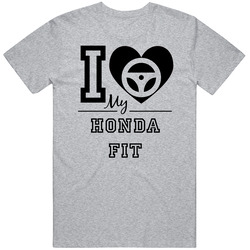I Drive My Honda Fit Heart Car Lover Vintage Car T Shirt