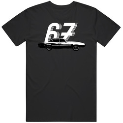 1967 Ford Thunderbird 428 Hardtop 5th Gen B And W Vintage Car Year Fan Vintage Car T Shirt