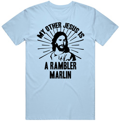 My Other Jesus Is A Rambler Marlin Cool Car Vintage Car T Shirt