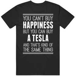 Buy A Tesla Happiness Car Lover Vintage Car T Shirt