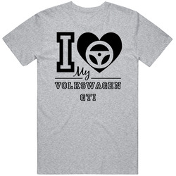 I Drive My Volkswagen Gti Heart Car Lover Vintage Car T Shirt